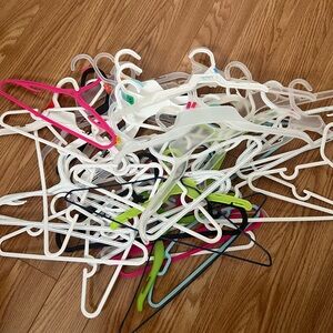 50 Assorted Plastic Clothes Hangers